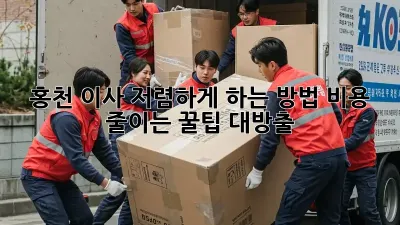 홍천 이사 저렴하게 하는 방법, 비용 줄이는 꿀팁 대방출!