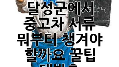 🚗💨 대구 달성군에서 중고차 서류, 뭐부터 챙겨야 할까요? 꿀팁 대방출! 🔑
