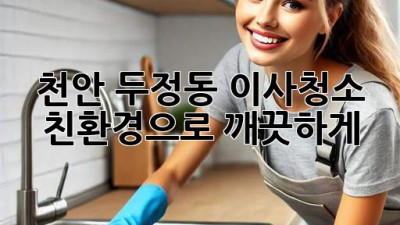 천안 두정동 이사청소: 친환경으로 깨끗하게!